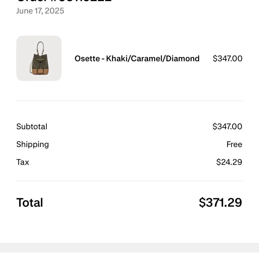 Strathberry Osette Olive and Tan bucket bag